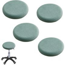 Housses de tabouret rondes, paquet de 4 housses de tabouret de bar ronds élastiques housses de chaise de bar housse de siège de tabouret de bar pour