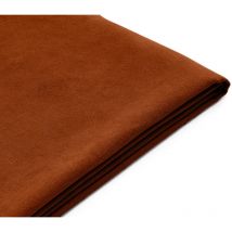 Lisa Design - Housses en tissu pour canapé calgary d'angle 3 places + 1 pouf - rouille