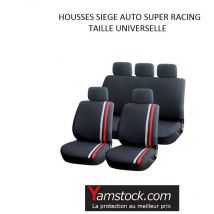 Peraline - Housses pour sièges de voiture rouge/noir super racing compatible airbag