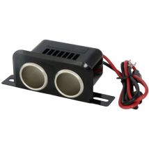 Hp Autozubehör - Prise double Charge de courant max=10 a Montage sur ou sous-construction 12/24 v