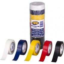Ruban isolant pvc tape 5200, assortiment lot de 10, 19 mm x 10m