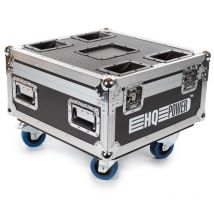 Flight Case Con 6 Focos Led De Suelo Hqlp10031 Que Funcionan Con Batería Recargable