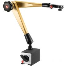 Hörger&gässler - hg Hydraulisches Magnet-Messstativ (mit Fuß) mit mechanischer Feineinstellung am Uhrenhalter, Ausladung: 400 mm