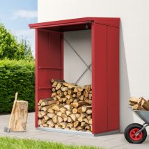 Hörmann - Ecostar Metall Kaminholzregal Elegant Typ 1, 123 x 103 cm, purpurrot, 123 x 103 x 198 cm (t x b x h)