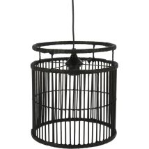 Hängelampe Schwarz – Papier und Metall – Durchmesser 28 cm – Höhe 30 cm – E27-Fassung – 40 W – 1 m Kabel – IP20