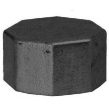 Temperguss 300 Kappe 14300020 dn 20, 3/4', kantig, schwarz - Hermann Schmidt