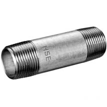 Hermann Schmidt Temperguss 530/23 Rohrdoppelnippel 43015040 Dn 15, 1/2" X 40, Verzinkt