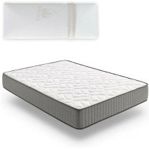 Hogar24 - Hs14-Colchón Viscoelástico 150 x 180 Cm + Almohada Viscoelástica 100%. Alta Gama Nucleo Fresh Natur Alta Densidad Efecto Regenerador,