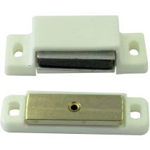 Magnetschnäpper, mit beweglicher Platte, weiß, 4kg, 2 stk - HSI