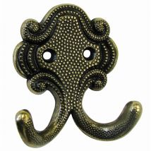HSI Mantelhaken, Zamak, altmessing, 70mm, 1 STK