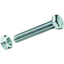 Hsi - Sechskantschrauben, Mit Muttern, Stahl, Verzinkt, Din 933, M 6x 16 Mm, 50 Stk