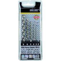 Alpen HSS Cobalt Spiralbohrer Kassette 6-teilig – Durchmesser 2-8mm – Hochwertige Bohrer für Edelstahl und rostfreien Stahl
