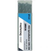 0060100055100 hss Spiralbohrer 0.55 mm Gesamtlänge 24 mm din 338 10 St. - Alpen