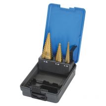 Fervi - Hss Stufrenbohrer-set 3-tlg Schälbohrer Titanbeschichtet Tin F430