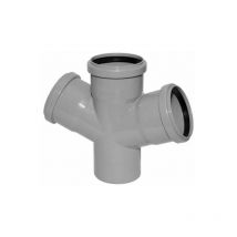 Ht Doppelabzweig mit Muffe und Gummidichtungen HT-Rohr dn 75/75/75 67° htea