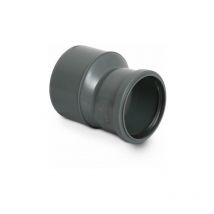 Ht Reduzierung exzentrisch mit Muffe und Gummidichtung dn 110/90 htr