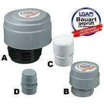 Ht Rohrbelüfter, lga zertifiziert, Belüftungsventil, Volumenstrom: 3,00 l/s, dn 50 (ø 50) steckbar