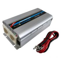 Htc Equipement - htc Convertisseur de Tension 24 / 220 v 1000 w avec 2 Prises Secteur