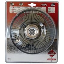 Htc Equipement - Ventilateur de table Oscillant 12V Clip 16cm 160cm IP16 40W 3 vitesses D27cm Gris