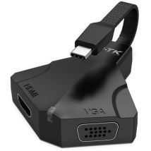 Hub Adapter Typ-c Auf Hdmi 4k - Vga 1080p / Audio 3.5mm / Tg7194 / Grau / Mtk