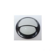 Hublot fluo Ø 366mm grille noir 2 branches lampe 26W 4000K 1800lm G24q-3 ballast 230V verre IK04 IP54 KOREO ARC SARLAM 868376