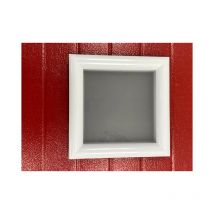 Hublot pvc carré 300 x 300 - 2 faces blanches - 2 vitres sablées