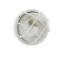 Luce esterna rotonda 470 Lumen, IP44 con ottica, bianco
