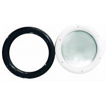 Hublot Rond Gris ral 7016 pvc 315 mm à visser vitrage sablé