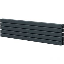 Hudson Heating - Hudson Anthracite 376mm x 1600mm Horizontal Double Panel Radiator
