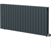 Hudson Heating - Hudson Anthracite 600mm x 1440mm Horizontal Digital Thermostatic Electric Double Panel Radiator