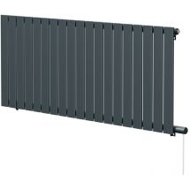 Hudson Heating - Hudson Anthracite 600mm x 1440mm Horizontal Electric Single Panel Radiator