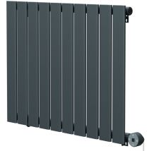 Hudson Heating - Hudson Anthracite 600mm x 756mm Horizontal Digital Thermostatic Electric Single Panel Radiator