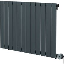 Hudson Heating - Hudson Anthracite 600mm x 908mm Horizontal Digital Thermostatic Electric Single Panel Radiator