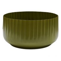 Ivyline - Hudson Corrugated Bowl Planter - Mild Steel - L30 x W30 x H15 cm - Green