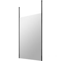 Hudson Reed - 1200mm x 1950mm Wetroom Screen with Black Ceiling Posts - BGPCP12 - Black