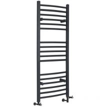 Hudson Reed - Artle Scaldasalviette Misto Curvo Moderno - Termoarredo Bagno a Scaletta Antracite - Design Elettrico & Idraulico - 594W - 1200 x 500mm