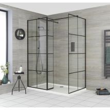Barq - Douche Italienne d'Angle avec Verrière&44 Paroi de Retour et Receveur Blanc – 150cm x 76cm - Hudson Reed