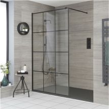 Hudson Reed - Barq - Paroi de Douche Verrière et Receveur Gris Clair - 120cm x 80cm