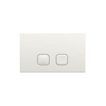 Cluo Placca di Comando a Doppio Scarico Bianco - Per Sanitari Sospesi & Filo Muro - 230 x 150 x 6.5mm - Hudson Reed