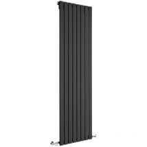 Hudson Reed - Delta Radiatore Termoarredo di Design Verticale Moderno - Termosifone con Finitura Opaca Nera - Pannelli Piatti - 1600 x 560mm - 1172