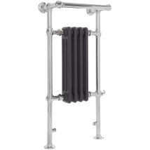 Elizabeth - Sèche-Serviettes Électrique Rétro - Anthracite - 93 cm x 45.2 cm x 23 cm - Hudson Reed