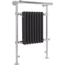 Elizabeth - Sèche-Serviettes Électrique Rétro - Anthracite - 93 cm x 62 cm x 23 cm - Hudson Reed