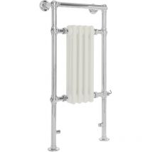 Elizabeth - Sèche-Serviettes Électrique Rétro - Blanc - 93 cm x 45.2 cm x 18.3 cm - Hudson Reed