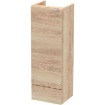 Fusion Compact Base Unit 300mm Wide - Bleached Oak - Hudson Reed