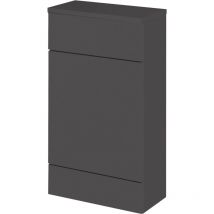 Hudson Reed - Fusion Compact wc Unit with Coloured Worktop 500mm Wide - Gloss Grey
