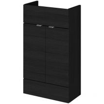Hudson Reed - Fusion Compact Vanity Unit 500mm Wide - Charcoal Black Woodgrain