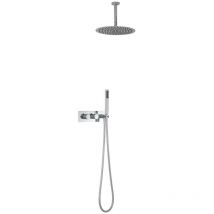 Hudson Reed - Kit de Douche à Encastrer avec Pommeau Plafond Ø30CM et Douchette - Gamme Mirage Rond