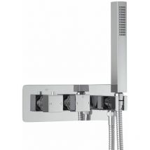 Mitigeur Douche Thermostatique à Encastrer avec Douchette - Gamme Kubix Cubique