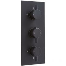 Hudson Reed - Mitigeur Thermostatique Encastrable Noir - Trois Fonctions - Nox
