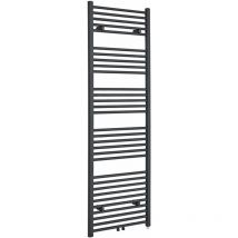 Hudson Reed Neva - Sèche-Serviettes Design Électrique Moderne - Raccordement Central - Anthracite - 178.5 cm x 60 cm
